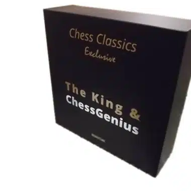 Geschlossene schwarze Box des elektronischen Schachspiels Chess Classics Exclusive