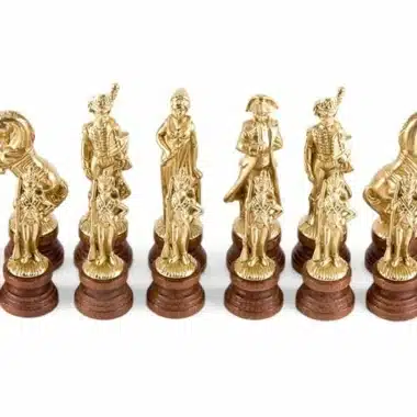 Alternative view of Figurinen Schachfiguren Napoleon und Schachbrett Schwarz mit Aufbewahrung