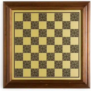 Napoleon Schachspiel - Schachbrett aus Holz mit Messing-Effekt mit integrierter Aufbewahrung & Metallteilen – Bild 10