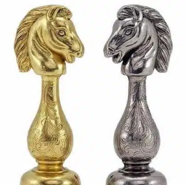 Schachspiel Arabesque - Schachbrett aus Holz und toskanischem Alabaster mit Schublade & goldplattierten Metallteilen – Bild 11