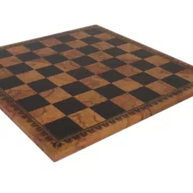 Schachspiel Napoleon aus Holz und Metall und Schachbrett aus Kunstleder Karte der Alten Welt – Bild 6
