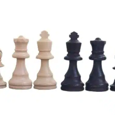 Staunton Schachspiel aus Holz und echtes italienisches Leder-Schachbrett mit Aufbewahrungskoffer – Bild 5