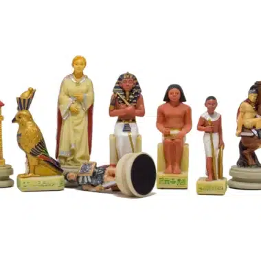 Alternative view of Schachspiel Römer gegen Ägypter aus Kunstharz & Schachbrett aus Kunstleder mit Aufbewahrungsfach