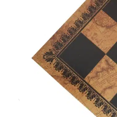 Arabesque Schachspiel aus Holz und Metall mit Kunstleder-Schachbrett – Bild 8