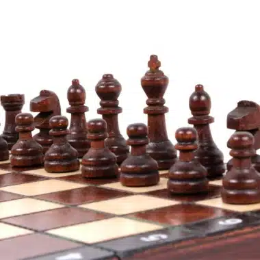 Schachspiel Studenten aus Holz mit Aufbewahrung – Bild 6