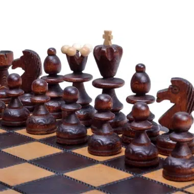 Faltbares Schachspiel aus Holz – Bild 3
