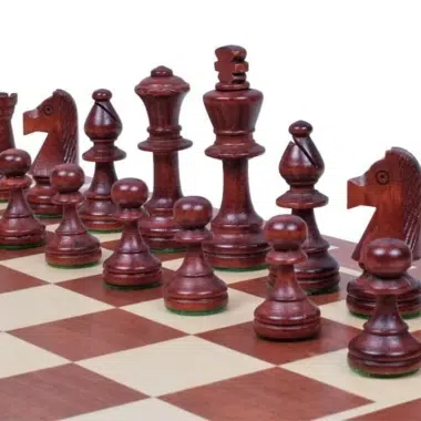 Faltbares Schachbrett und Schachspiel aus Holz Größe 5 – Bild 3