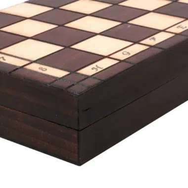 Kleines Faltbares Reise-Schachspiel aus Holz – Bild 8
