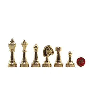 Staunton Schachfiguren aus Gold- und Silberbeschichtung und Schachbrett auf Holzsockel aus schwarzem und weißem Wurzelholz mit Aufbewahrungsschublade – Bild 7