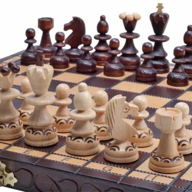 Faltbares Schachspiel aus Holz – Bild 5