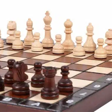 Schachspiel Studenten aus Holz mit Aufbewahrung – Bild 5