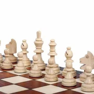 Kleines Magnetisches Schachspiel aus Holz mit Aufbewahrung – Bild 4