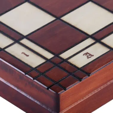 Großes Klapp-Schachspiel aus Holz mit Aufbewahrung – Bild 8