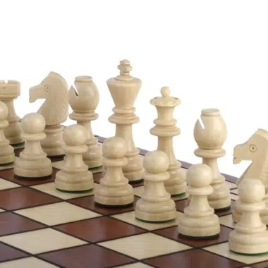 Großes Klapp-Schachspiel aus Holz mit Aufbewahrung – Bild 4