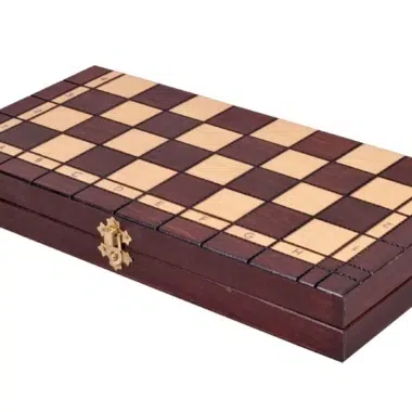 Faltbares Schach- und Dame-Spiel aus Holz – Bild 12