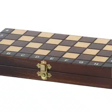 Kleines Reise-Schachspiel aus Holz – Bild 6