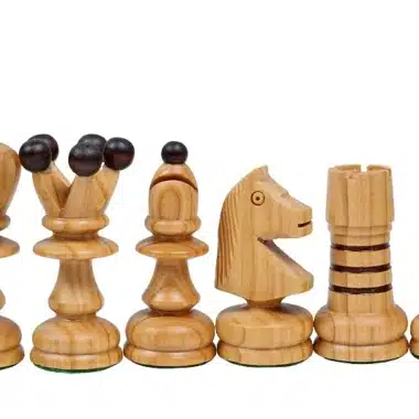 Schachfiguren aus Holz und faltbares Schachbrett aus Holz mit Aufbewahrung – Bild 7