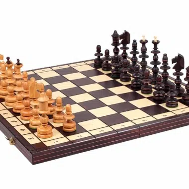 Riesiges Schachspiel und Faltbares Schachbrett aus Holz – Bild 5