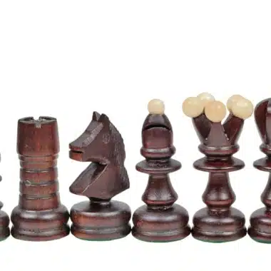 Schachfiguren aus Holz und faltbares Schachbrett aus Holz mit Aufbewahrung – Bild 6