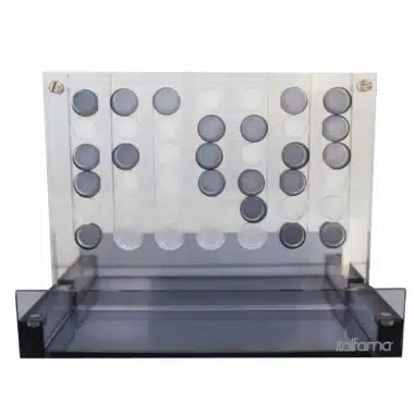 Originales Gesellschaftsspiel Puissance 4 aus grauem Plexiglas – Bild 4