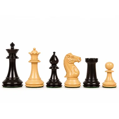 Staunton-Schachfiguren aus Ebenholz und Buchsbaumholz
