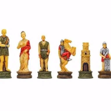 Schachspiel-Set Römer VS Gladiatoren und Schachbrett aus Ahornholz – Bild 4