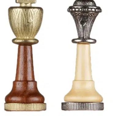 Schachspiel-Set und Schachbrett aus Kunstleder mit Aufbewahrungsfächern – Bild 6