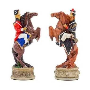 Schachspiel-Set Schlacht von Waterloo und Holzschachbrett – Bild 7