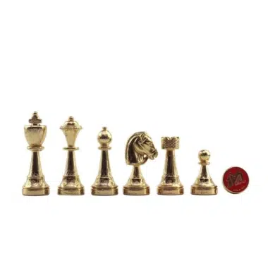 Schachspiel-Set aus vergoldetem und versilbertem Metall und schwarz-weißem Lackholz-Schachbrett mit Marmor-Spielbrett – Bild 5