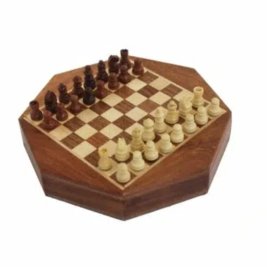 Set Magnetisches Schachspiel aus Akazienholz mit Aufbewahrungsschublade