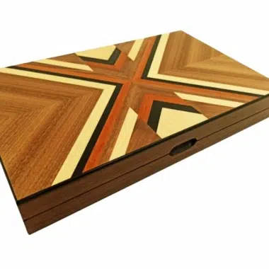 Klappbares Backgammon-Set aus Holz – Bild 3