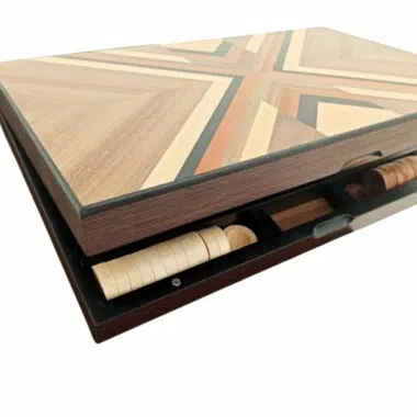 Klappbares Backgammon-Set aus Holz – Bild 4
