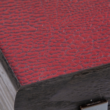 Backgammon aus rotem Kunstleder - Großes Modell 48 x 30 cm – Bild 7