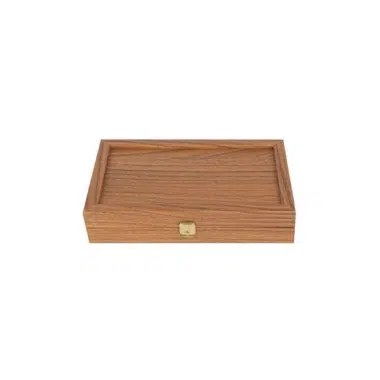 Alternative view of Backgammon aus Eichen- und Nussbaum-Nachbildung - Backgammon-Set in 4 Größen erhältlich