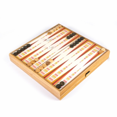 4-in-1 Gesellschaftsspiel aus Holz: Schach, Backgammon, Ludo, Schlangen & Leitern – Bild 6