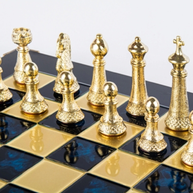 Staunton Schachspielset aus Metall mit Aufbewahrungsbox – Bild 10