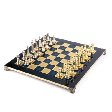 Staunton Schachspielset aus Metall mit Aufbewahrungsbox – Bild 13