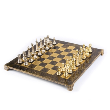 Staunton Schachspielset aus Metall mit Aufbewahrungsbox – Bild 17