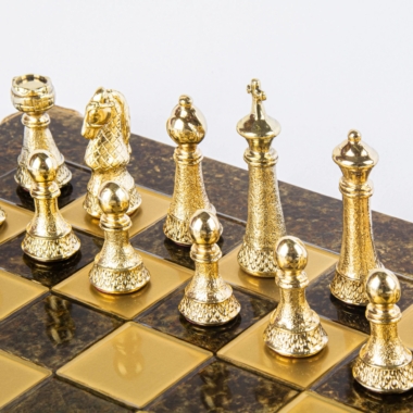 Staunton Schachspielset aus Metall mit Aufbewahrungsbox – Bild 15