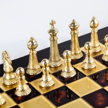 Staunton Schachspielset aus Metall mit Aufbewahrungsbox – Bild 20