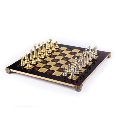 Staunton Schachspielset aus Metall mit Aufbewahrungsbox – Bild 3