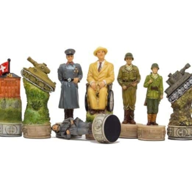 Alternative view of Schachspiel-Set Zweiter Weltkrieg - Roosevelt gegen Hitler