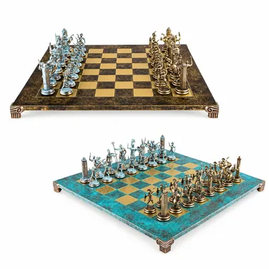 Großes Schachspiel-Set Griechische Mythologie