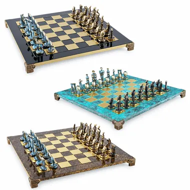 Schachspiel-Set Kykladische Kunst aus Metall