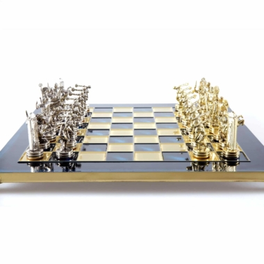 Schachspiel-Set aus Metall Diskuswerfer Gold & Silber - 36 x 36 cm – Bild 28
