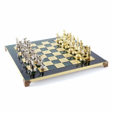 Schachspiel-Set aus Metall Diskuswerfer Gold & Silber - 36 x 36 cm – Bild 15