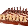 Jeu d’Echecs de Tournoi French Staunton Gold n°5 – Pièces en Bois et Echiquier Marqueté