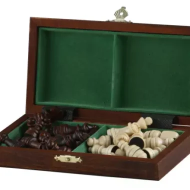 Jeu d'Echecs Magnétique Mini en Bois – Compact et Pratique pour Voyager
