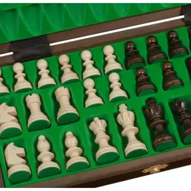 Jeu d’Echecs Olympique en Bois – Échiquier 36x36 cm avec Pièces Staunton Classiques