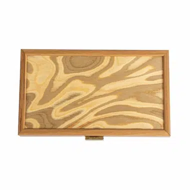 Kleines Backgammon aus Naturkork mit kubischem Design - Holzsteine – Bild 5